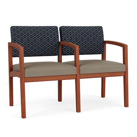 Lesro Lenox 2 Seat Tandem Seating W/ Arm, 44 in W 26 in L 31.5 in H LW2103